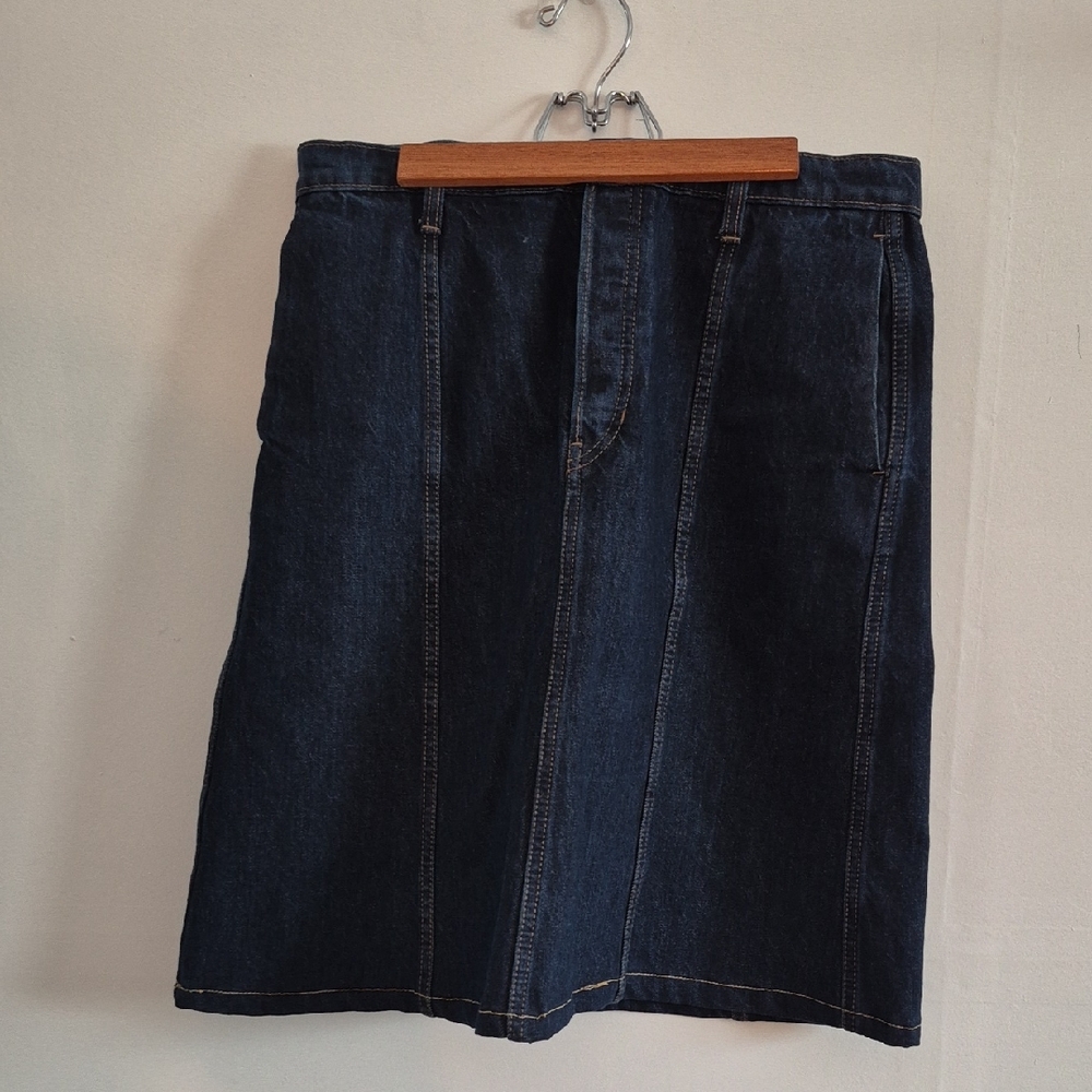Banana Republic Dark Denim Midi Skirt